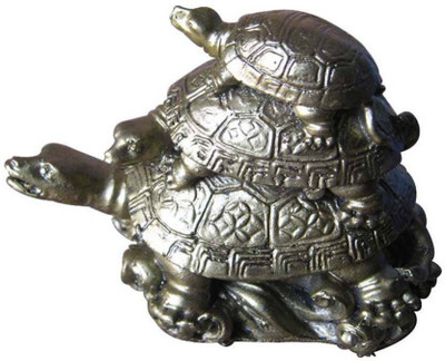 

GIRISHA AND SON feng shui three tiered tortoise for health and blissful life Showpiece - 6 cm (Polyresin, Grey) Decorative Showpiece - 6 cm(Polyresin, Grey)