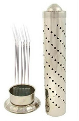 

Aarna SAFETY Agarbatti Stand Decorative Showpiece - 26 cm(Steel, Silver)
