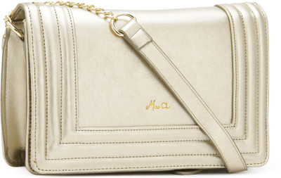 

Miss CL By Carlton London Women Evening/Party Silver PU Sling Bag