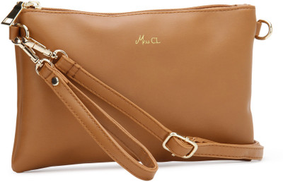 

Miss CL By Carlton London Women Casual Gold PU Sling Bag