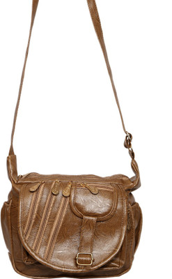 

Reet Girls Casual Brown Leatherette Sling Bag