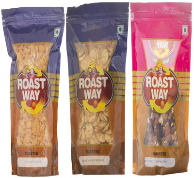 

Roast Way Corn Flakes & Disco Papad & Dry Fruit Trail Mix Roasted Namkeen(.500, Pack of 3)