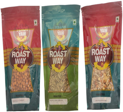 

Roast Way Masala Chana & Moong Jor Garam & Navratan Mix Roasted Namkeen(600 g, Pack of 3)