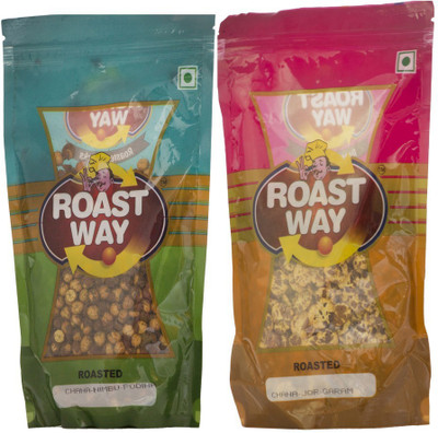 

Roast Way Chana Jor Garam & Chana Nimbu Podina Roasted Namkeen(400 g, Pack of 2)