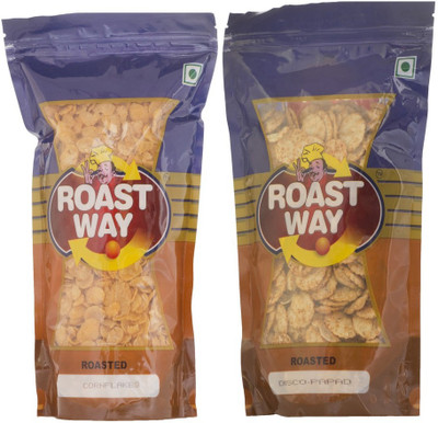 

Roast Way Corn Flakes & Disco Papad Roasted Namkeen(400 g, Pack of 2)