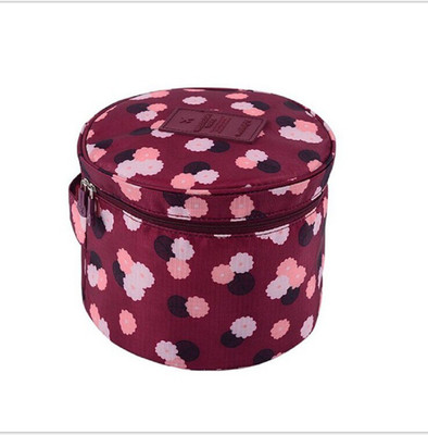

Italish underwear bra pouch round shape Polyester Laundry Bag(Maroon)