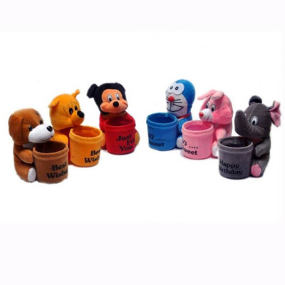 

fizznfusion set of 6 soft toy pen stand - 15(Multicolor)