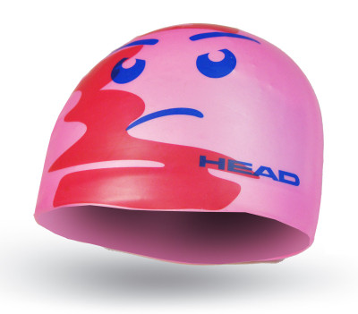 Head Silicone Sketch Swimming Cap(Pink, Pack of 1)