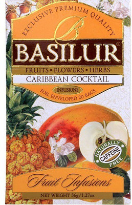 

Basilur Tea Basilur-20-teabag-CaribbeanCocktel Coconut Green Tea Bags(36 g, Box)