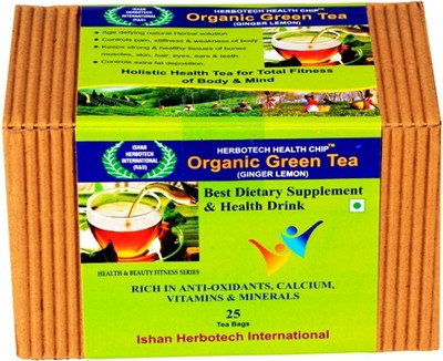 

Herbotech Healthchip ORGANIC LEMON GREEN Lemon Grass Green Tea Bags(50 g, Box)