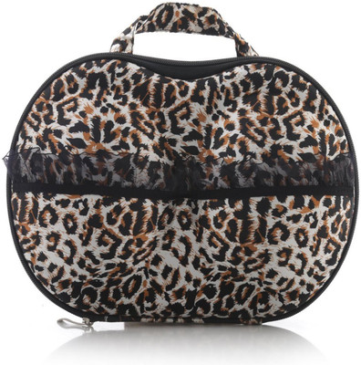 

Styleys Bra Bag Innerwear Organizer Travel Organizer (Leopard)(Brown)