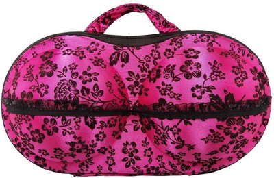 

Styleys Bra Bag Innerwear Organizer Travel Organizer (Pink Flower)(Pink)