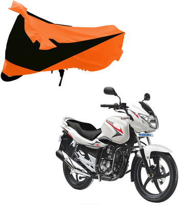 Purpleheart Two Wheeler Cover for Suzuki(GS 150R, Black, Orange)