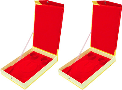 

Atorakushon Pack of 2 Multipurpose Necklace Earring bangle bracelet Full set box Jewellery Makeup Vanity Box Kit (Golden) Ideal for:Storage of Payal, Watch, Chain, Bracelet Bindi,jewellry Cosmetics etc,Keep your Valuable item safe & Dust free,Travelling,S