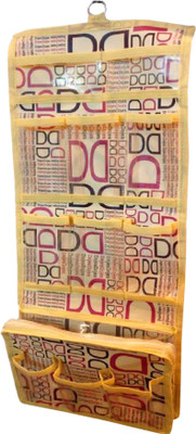 

Atorakushon Printed Long Folding Hanging Cosmetic Makeup Travel Wardrobe Organizer kit with Zip Regular storage jewellery Vanity Box Gold Ideal for:Storage of Payal, Watch, Chain, Bracelet Bindi,jewellry Cosmetics etc,Keep your Valuable item safe & Dust f