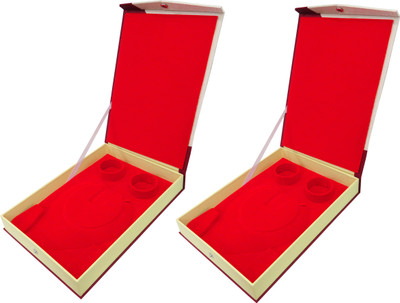 

Atorakushon Pack of 2 Multipurpose Necklace Earring bangle bracelet Full set box Jewellery Makeup Vanity Box Kit (Cream) Ideal for:Storage of Payal, Watch, Chain, Bracelet Bindi,jewellry Cosmetics etc,Keep your Valuable item safe & Dust free,Travelling,Sh