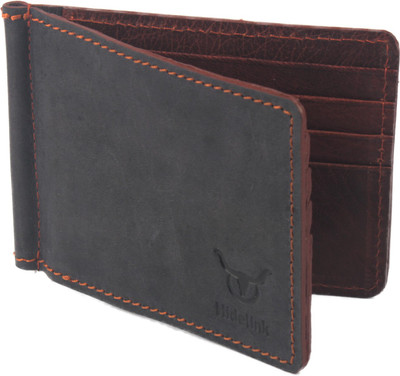 

Hidelink Men Blue Genuine Leather Money Clip(8 Card Slots)