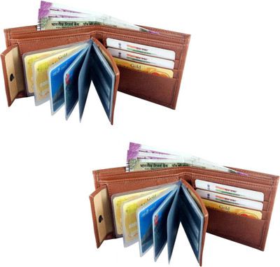 

Poland Boys Tan Artificial Leather Wallet(10 Card Slots), Tan & tan combo