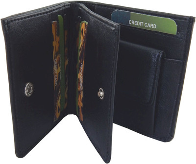 

Orbit Men Black Genuine Leather, Fabric Wrist Wallet(9 Card Slots)