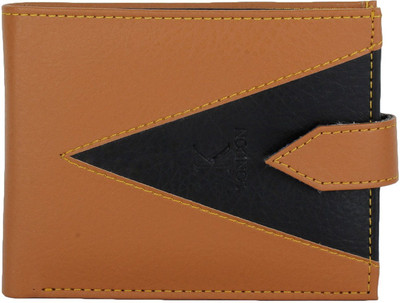 

K London Men Tan, Black Artificial Leather Wallet(3 Card Slots), Black;tan