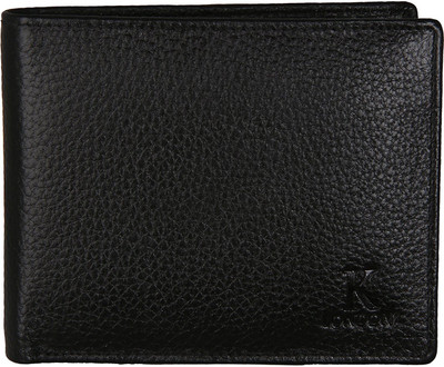 

K London Men Casual, Formal Black Genuine Leather, Fabric Wallet(9 Card Slots)