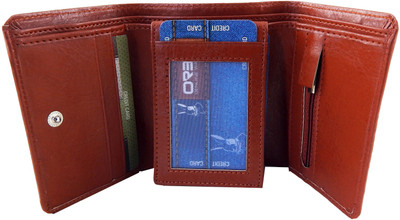 

Orbit Men Brown Genuine Leather, Fabric Wallet(5 Card Slots)