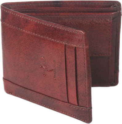 

Krosshorn Men Brown Genuine Leather Wallet(6 Card Slots)