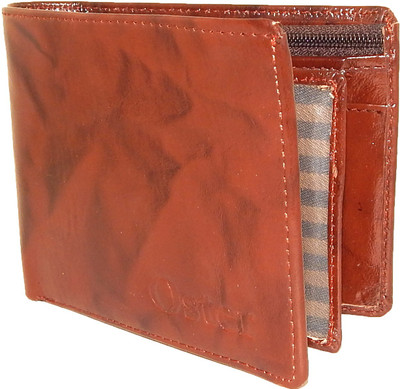 

Oster Men Brown Genuine Leather, Fabric Wallet(6 Card Slots)