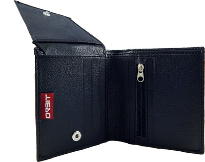 

Orbit Men Black Genuine Leather, Fabric Wallet(7 Card Slots)
