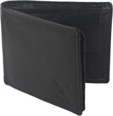 

Hidelink Men Black Genuine Leather Wallet(6 Card Slots)