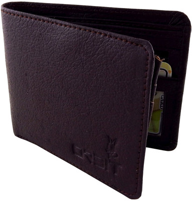 

Orbit Men Brown Genuine Leather, Fabric Wallet(4 Card Slots)