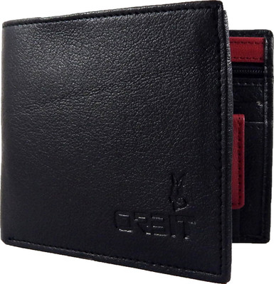 

Orbit Men Black Genuine Leather, Fabric Wallet(6 Card Slots)