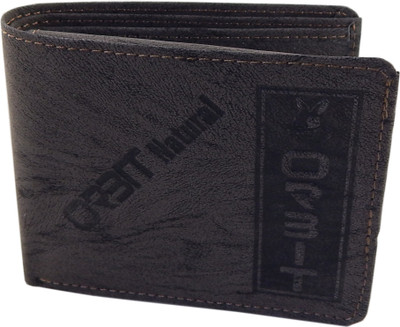 

Orbit Men Brown Genuine Leather, Fabric Wallet(5 Card Slots)