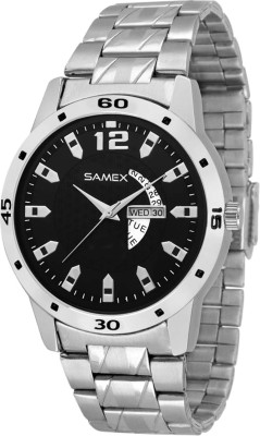SAMEX STYLISH FASHIONABLE BLACK TRENDY BRANDED LATEST TITANIUM TIMEXON FASTRACKER BIG DIAL DAY DATE Watch  - For Men   Watches  (SAMEX)