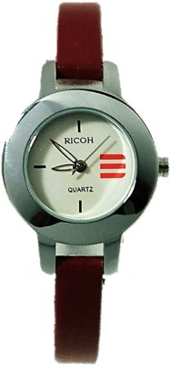 Ricoh LADIES ROUND STEEL CASE MAROON BELT Watch  - For Women   Watches  (Ricoh)