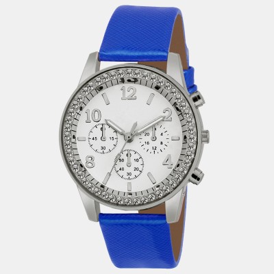 SOOMS NEW PLATINUM Stylist Diamond STUDDED Analogue blue Color GIRLS & LADIES Watch  - For Women   Watches  (Sooms)