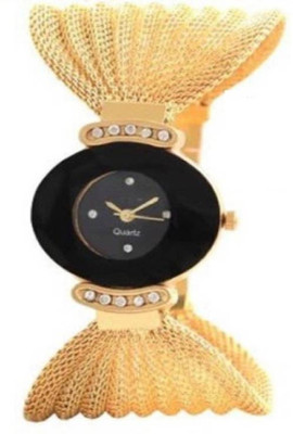 

Miss Perfect glory golden metal belt diamond studded attractive Watch - For Girls Watch - For Women