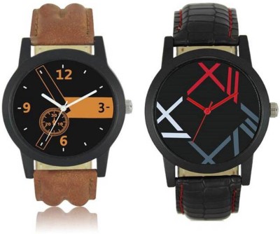 FASHION POOL MENS MOST STYLISH & STUNNING FULL ROUND DIAL WATCH WITH BLACK & ORANGE COLOR DIAL GRAPHICS WATCH WITH FULL BLACK MULTI COLOR LINE GRAPHICS WATCH WITH BLACK & BROWN COLOR LEATHER BELT WATCH FOR PROFESSIONAL & CASUAL WEAR WATCH FOR FESTIVAL COLLECTION Watch  - For Boys   Watches  (FASHION POOL)