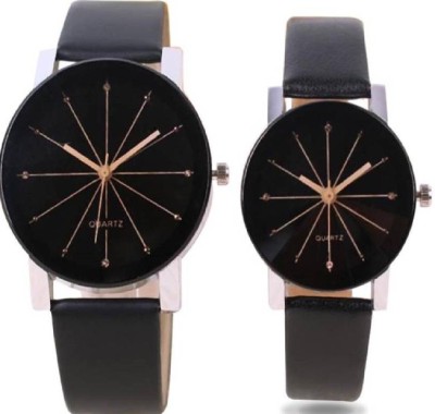Miss Perfect SF-CRYSTL-BLACK-COUPLE-54 Watch - For Couple Watch  - For Men & Women   Watches  (Miss Perfect)