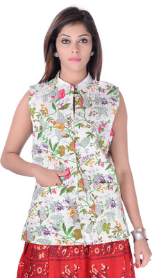 Apratim Sleeveless Printed Women Jacket