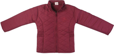 

FS MINI KLUB Full Sleeve Checkered Girls Quilted jacket, Purple