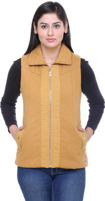 

Trufit Sleeveless Solid Women's Jacket, Yellow