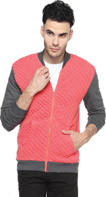 

Campus Sutra Full Sleeve Solid Men Quilted Jacket, Peach