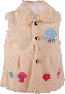 

Abito Juniors Sleeveless Solid Girls Jacket, Cream