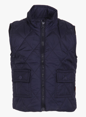 

Baby League Sleeveless Solid Baby Boys Quilted Jacket, Navy