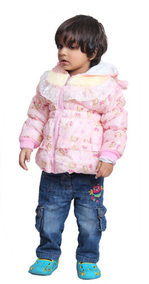 

Tiny Toon Full Sleeve Printed Baby Girls Jacket, Beige