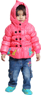 

Tiny Toon Full Sleeve Solid Baby Girls Jacket, Red