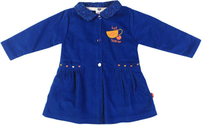 

FS MINI KLUB Half Sleeve Solid Baby Girls Jacket, Blue