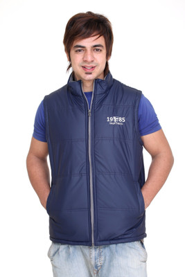 

Trufit Sleeveless Solid Men's Bomber Jacket, Dark blue