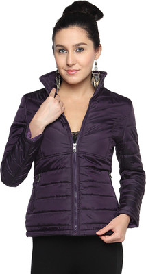 

Campus Sutra Full Sleeve Solid Women Quilted Jacket, Purple